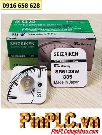 Seizaiken SR512SW-335, Pin đồng hồ 1.55v Seizaiken SR512SW Pin 335 (Xuất xứ Nhật)